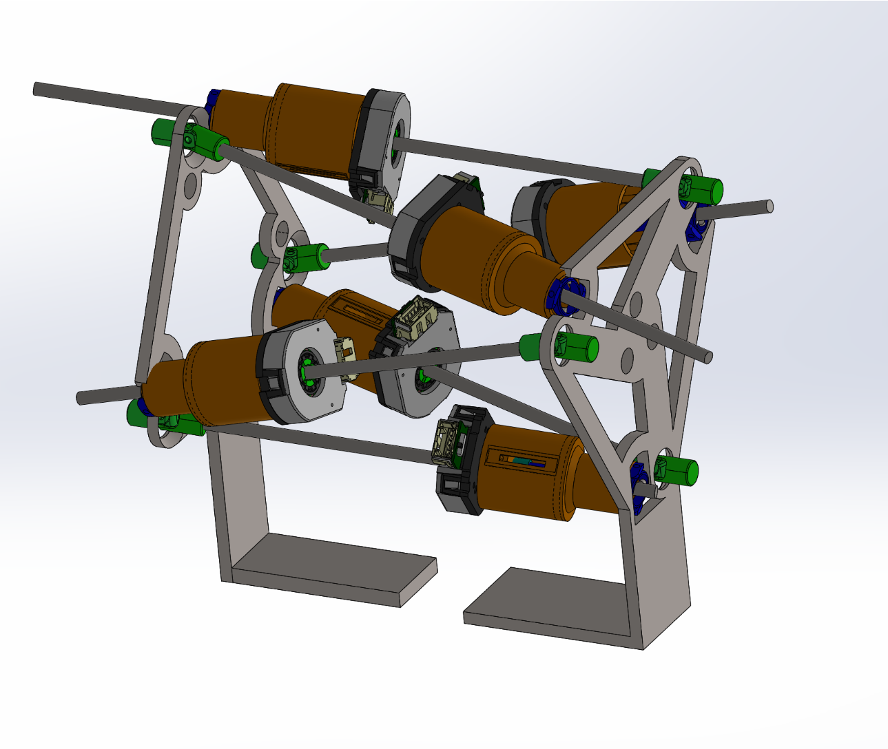 Figure 1: Concept of the “in SEA2 SpineBot,” a programmable motorized parallel kinematic robot with serial elastic actuation for relieable force-controlled in-vivo measurement of the spine.